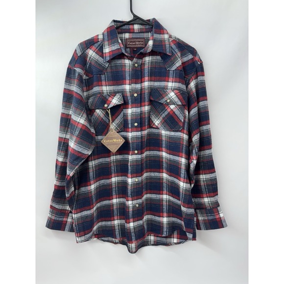 Vintage Falcon Bay Flannel Shirt Men's Large Western Snap Up (250502) - Picture 2 of 6